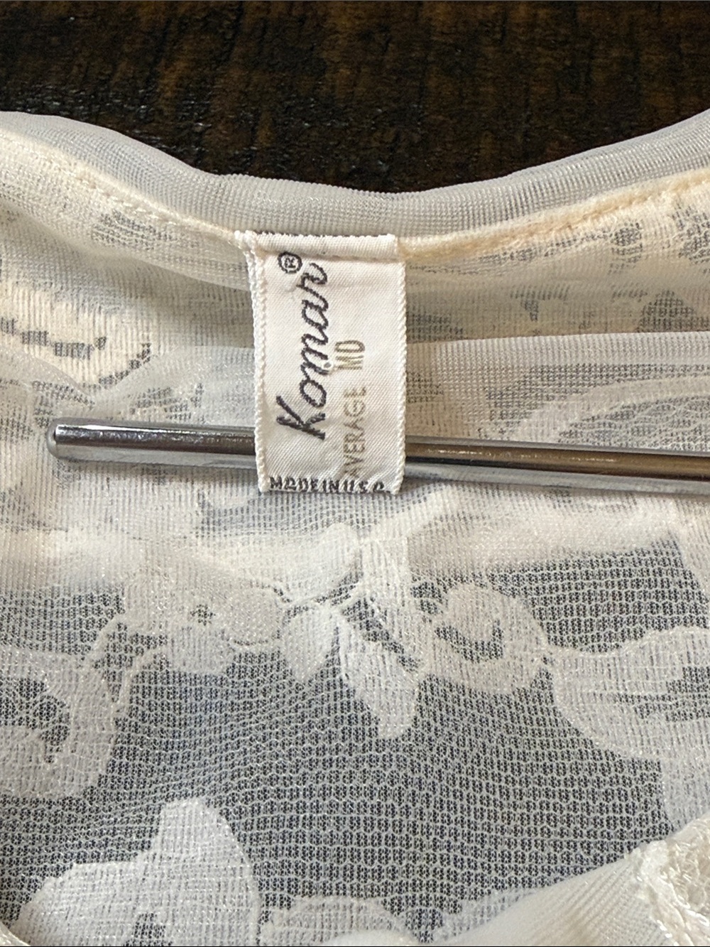 Vintage Komar Ivory Lace Peignoir Robe M Bridal Cottagecore Romance - Picture 9 of 11